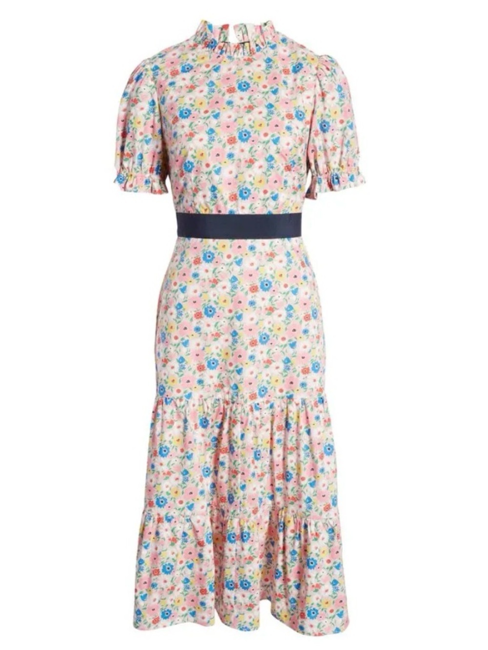 Boden Milkshake Floral Tiered Puff Sleeve Dress 12 Whimsical Cottagecore Vibes